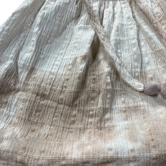 Boho Tie Dye Oversized Tank Top Ties & Tassels Aerie Size Small Crochet Neckline - Picture 10 of 15